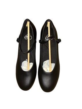 Black Mary Jane Strap Flats for Women